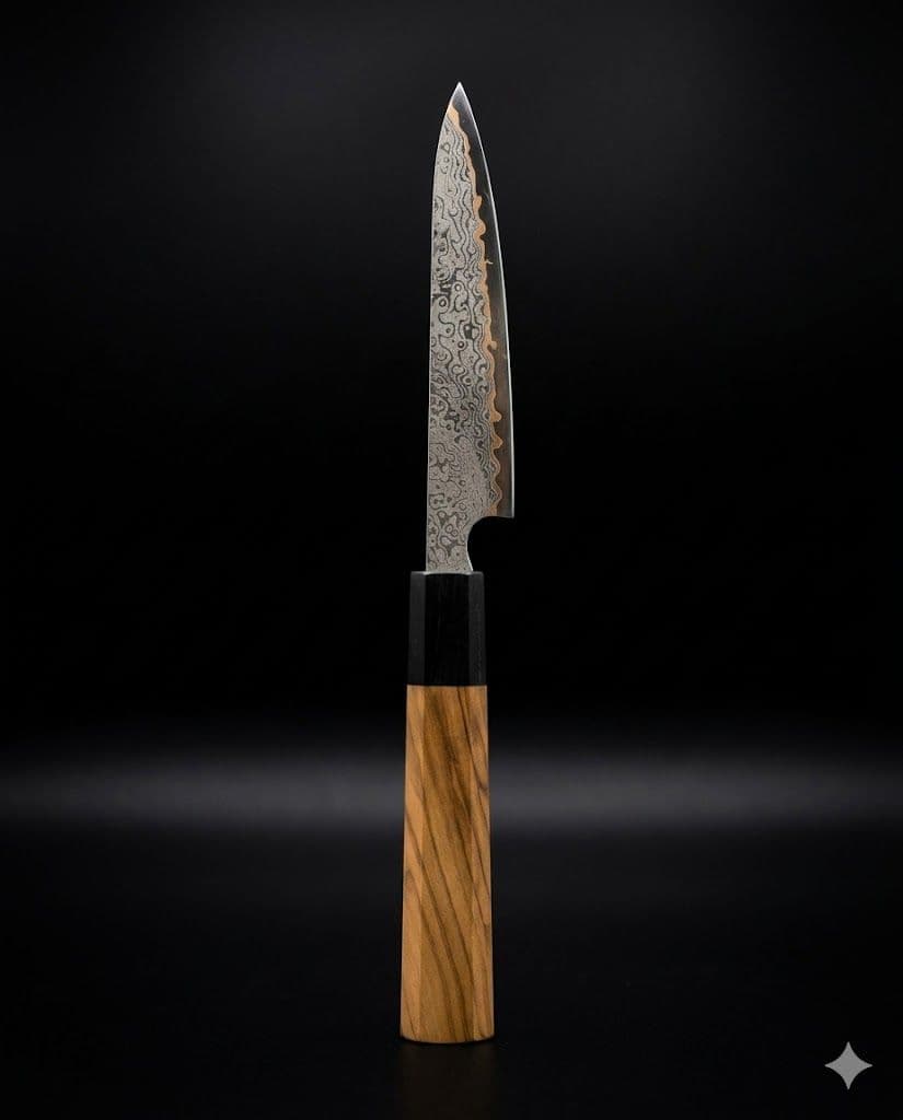 Kitchen-281mm-Rose Damascus-Vg1o Core with Copper shim