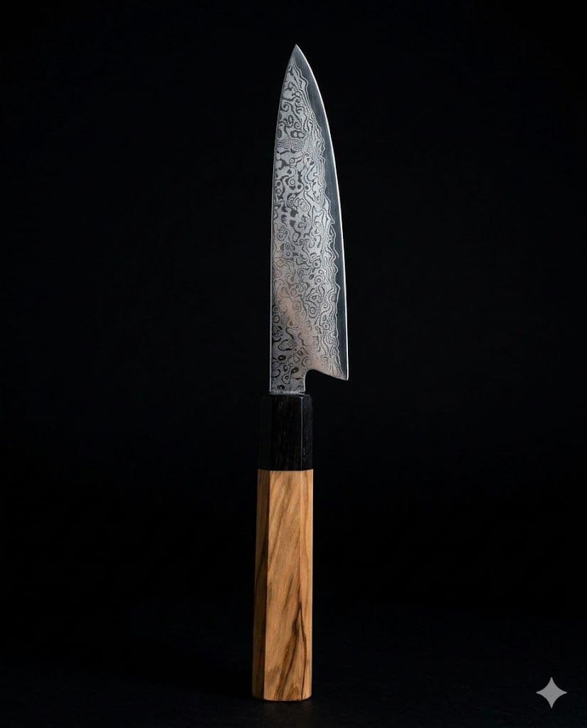 Kitchen - 284mm- Damascus with VG10 Core and olivewood handle